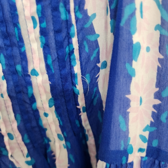 Betsey Johnson Blue Babydoll Top - Picture 5 of 6